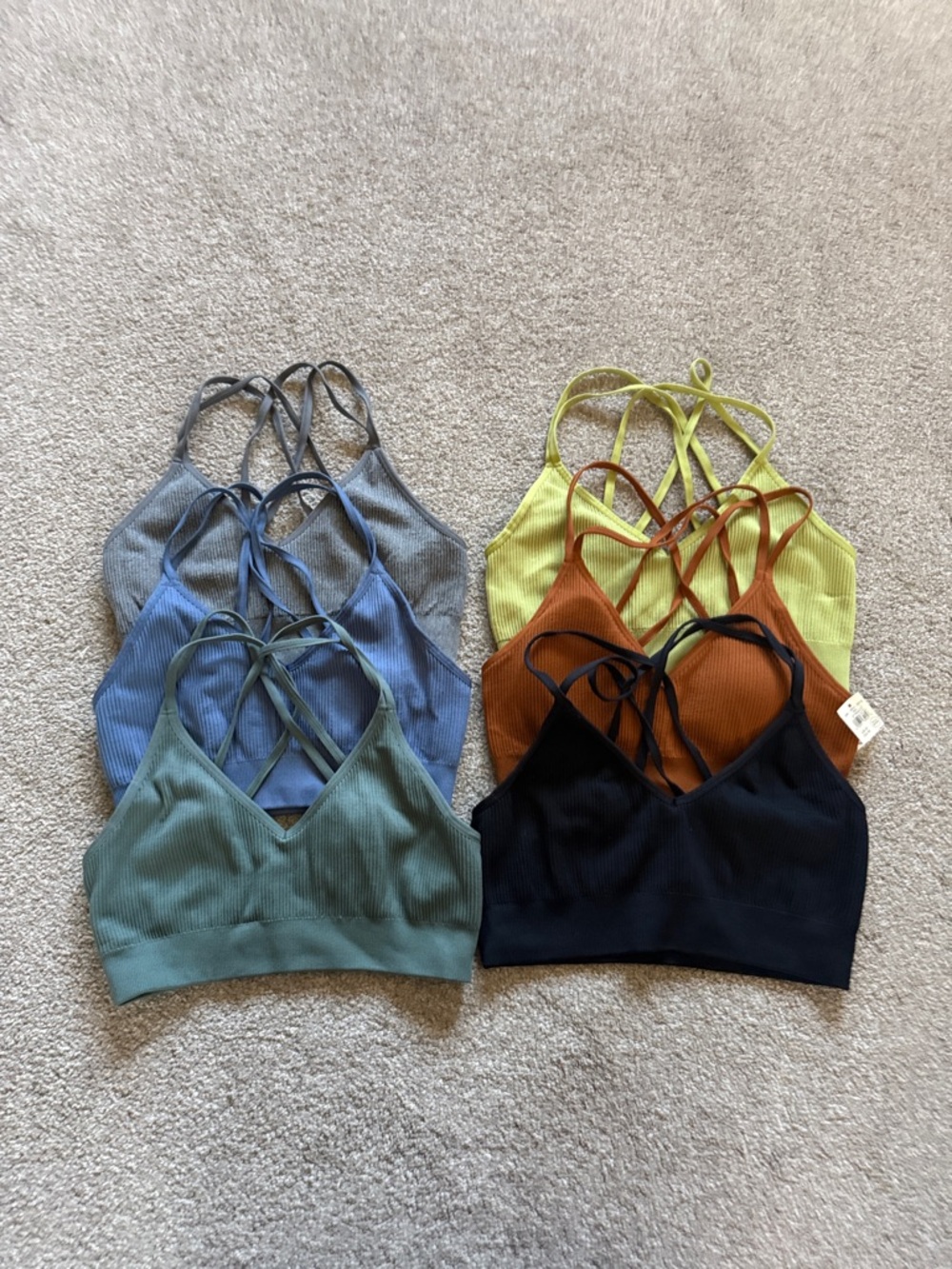 Lot of 7 Aerie Seamless Strappy Bralettes size M